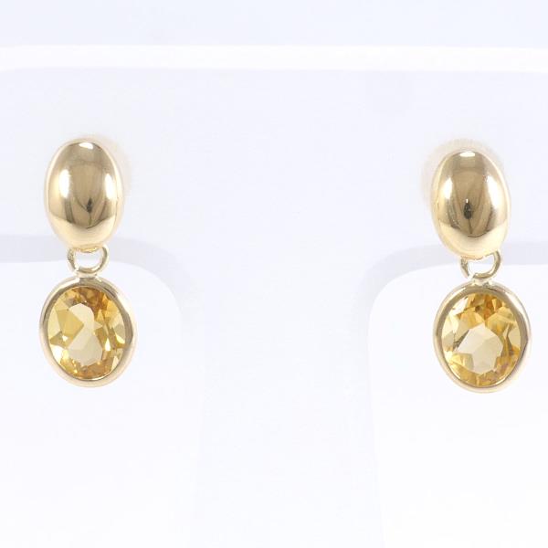 K18 Yellow Gold Citrine Earrings in Excellent Condition