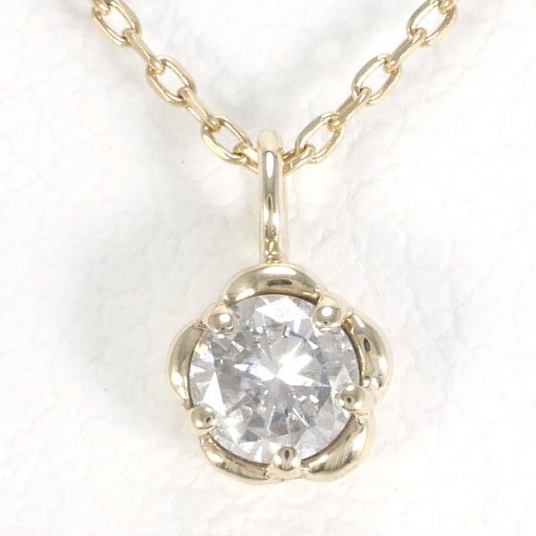 K10 Yellow Gold Diamond Necklace in Excellent Condition