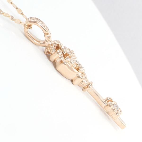 K10 Pink Gold Zircon Necklace