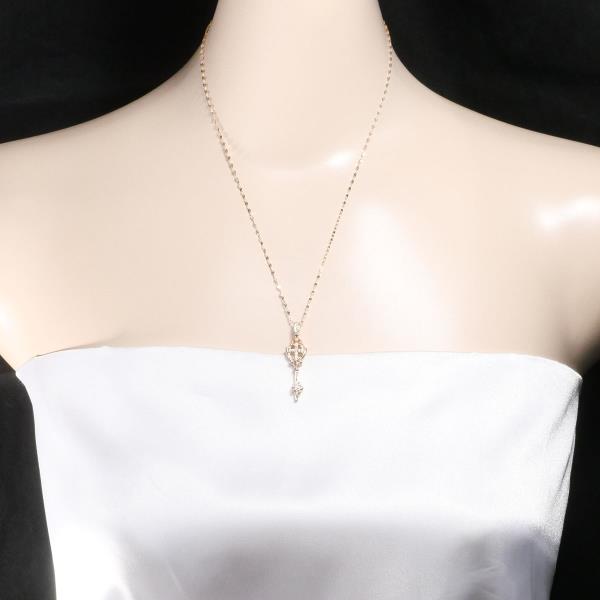 K10 Pink Gold Zircon Necklace