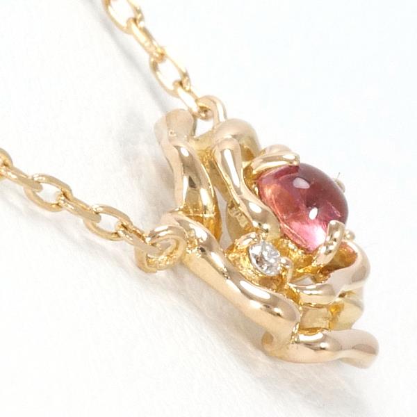 Take Up K18YG Necklace Pink Tourmaline Diamond in Pristine Condition