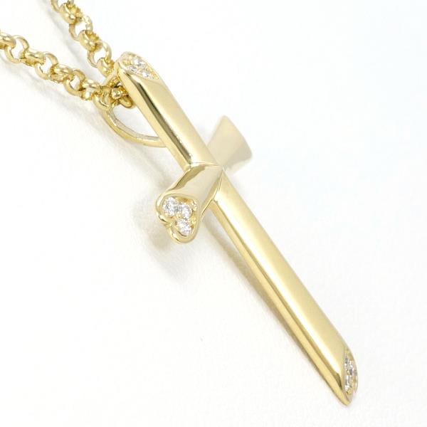 Ladies' 18K Yellow Gold Necklace with Diamond 0.05ct, Approximate Weight 6.1g, Approximate Length 45cm, K18 Gold Material