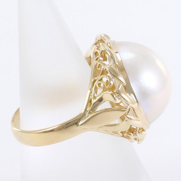 K18 Yellow Gold Size 11 Mabe Pearl Ring