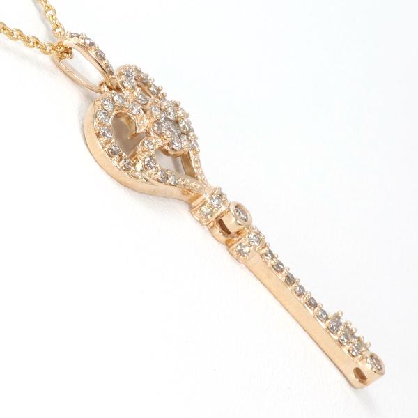 Ladies' 18K Pink Gold Necklace with Brown Diamond 0.60ct, Approximate Weight 5.6g, Approximate Length 46cm, K18 Gold Material