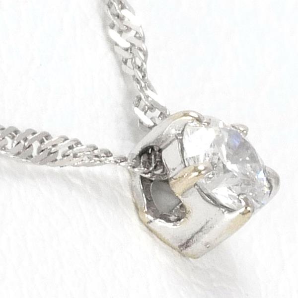 K14 White Gold Diamond Necklace 0.11ct in Excellent Condition