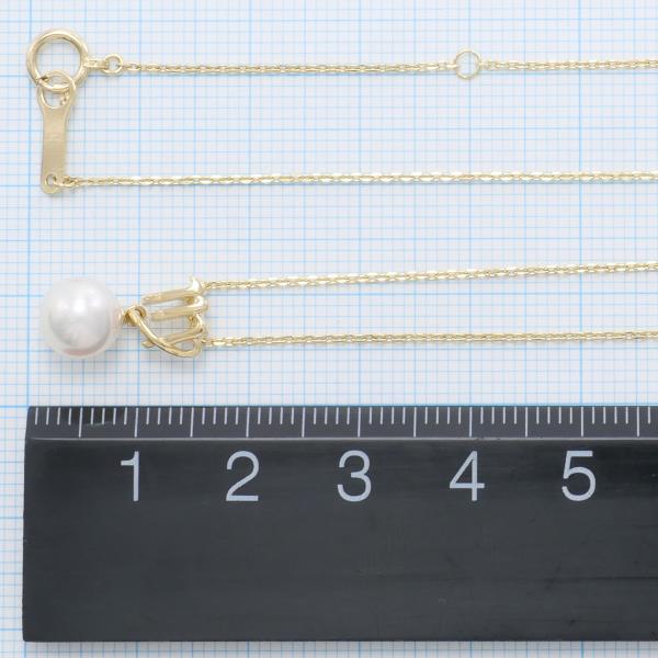 K18 Yellow Gold Pearl Necklace in Excellent Condition