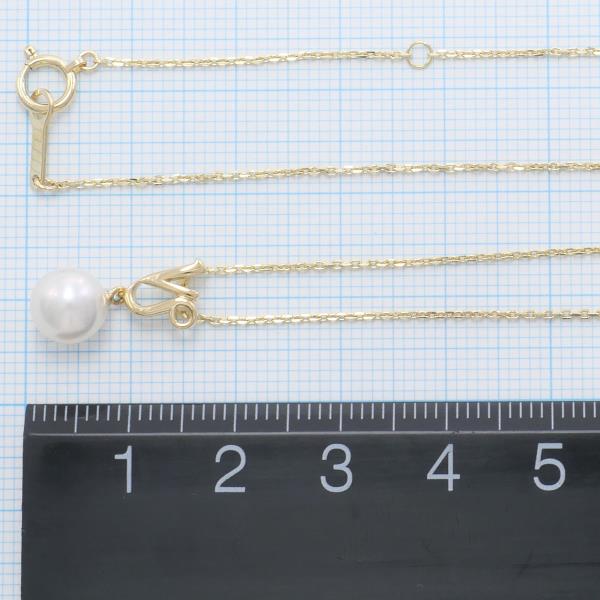 K18 Yellow Gold Pearl Necklace in Excellent Condition