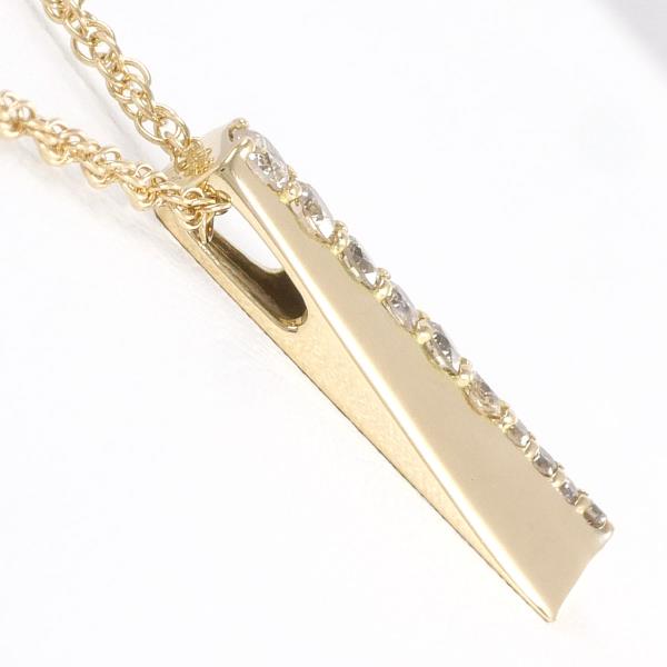 Necklace with 0.30ct Diamond Bar in K18 Yellow Gold, Gold for Women (Used)