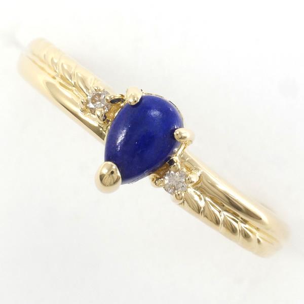 K18 Yellow Gold Lapis Lazuli Ring in Excellent Condition