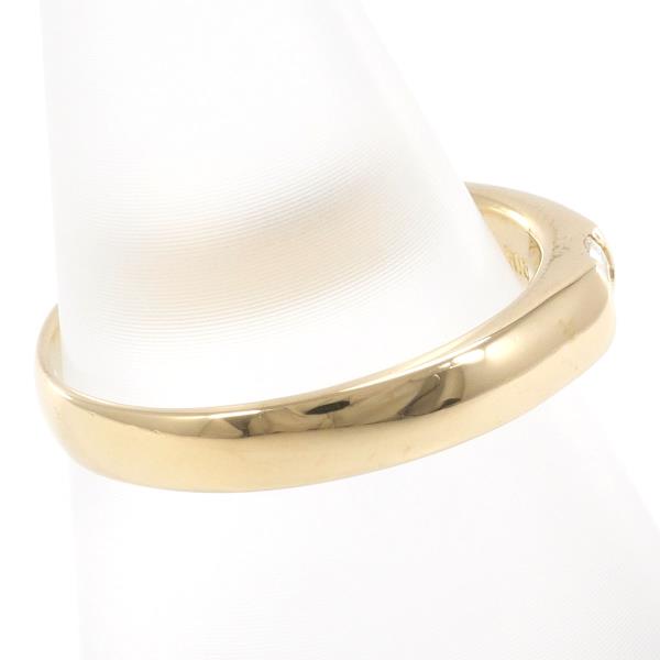 Ring with 0.18ct Single Diamond in K18 Yellow Gold, Gold, Size 9 for Women (Used)