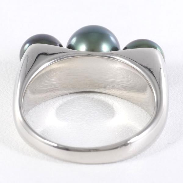 PT900 Platinum Pearl Ring 16号 in Excellent Condition