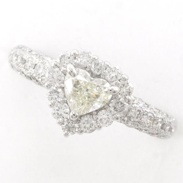 PT900 Platinum Yellow Diamond Ring in Excellent Condition