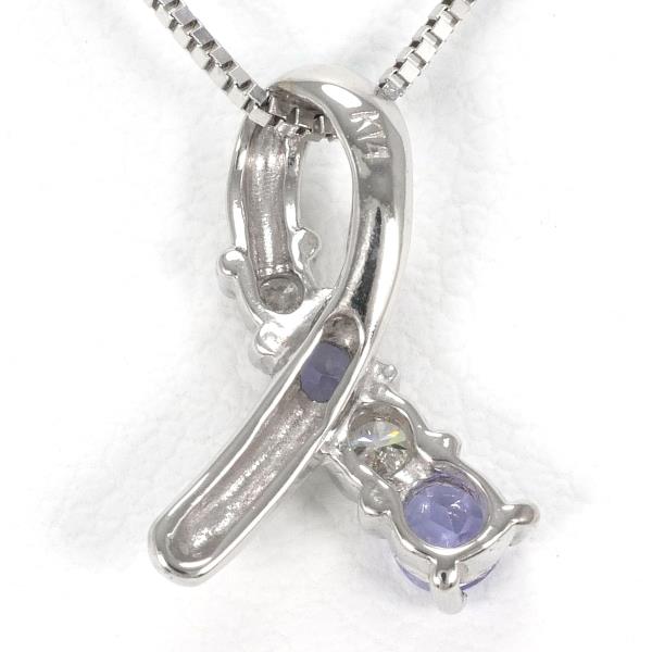 K14 White Gold Tanzanite Necklace in Excellent Condition