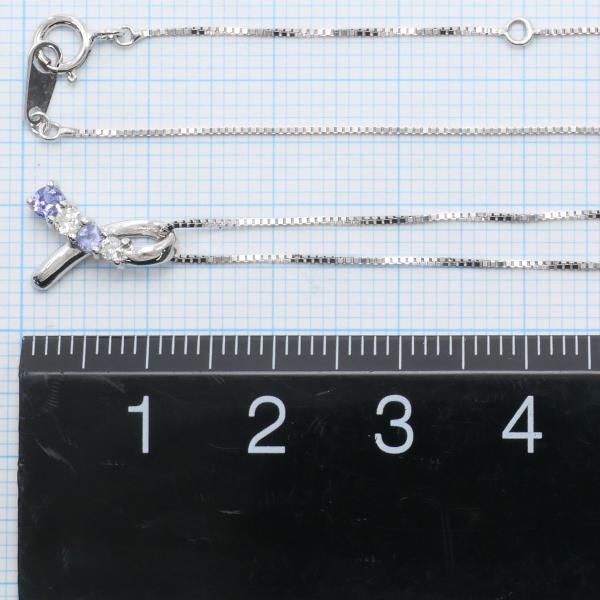 K14 White Gold Tanzanite Necklace in Excellent Condition