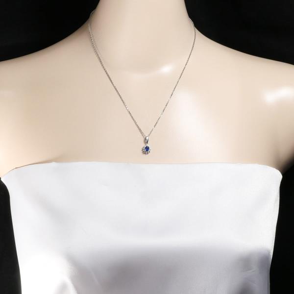 PT950 Platinum Sapphire Necklace in Excellent Condition