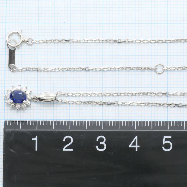 PT950 Platinum Sapphire Necklace in Excellent Condition