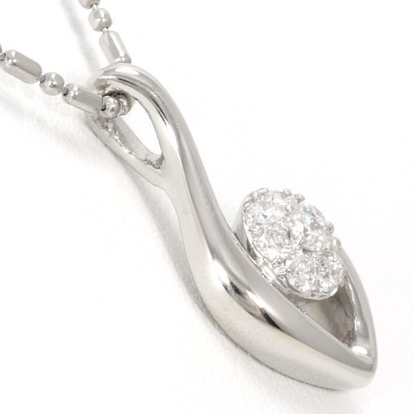 "Single Diamond (0.30ct) Necklace" in Platinum PT900/PT850 for Women, Silver Color