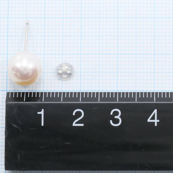 PT900 Platinum Pearl Earrings in Excellent Condition