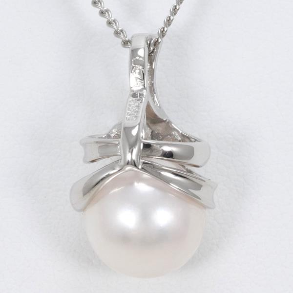 PT900 PT850 Platinum Pearl Necklace in Excellent Condition