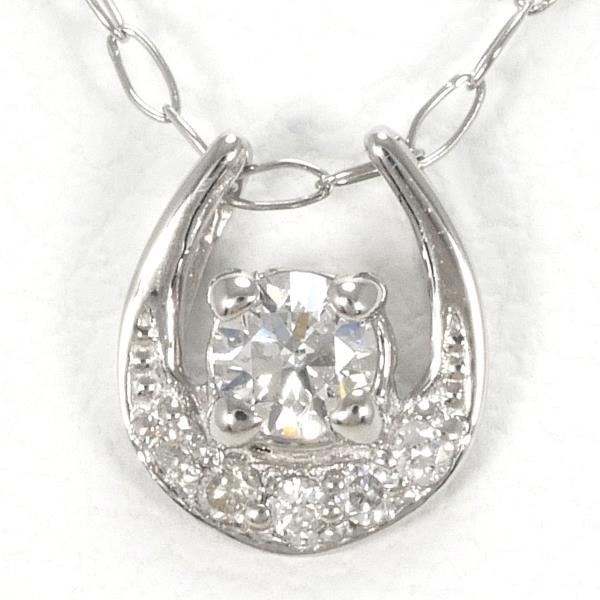 PT900 Platinum PT850 Necklace Diamond in Excellent Condition