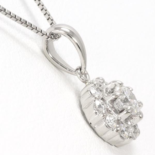 Platinum PT900 & Platinum PT850 Necklace, approx. 40cm, with 0.16 ct and 0.19 ct Diamonds for Ladies