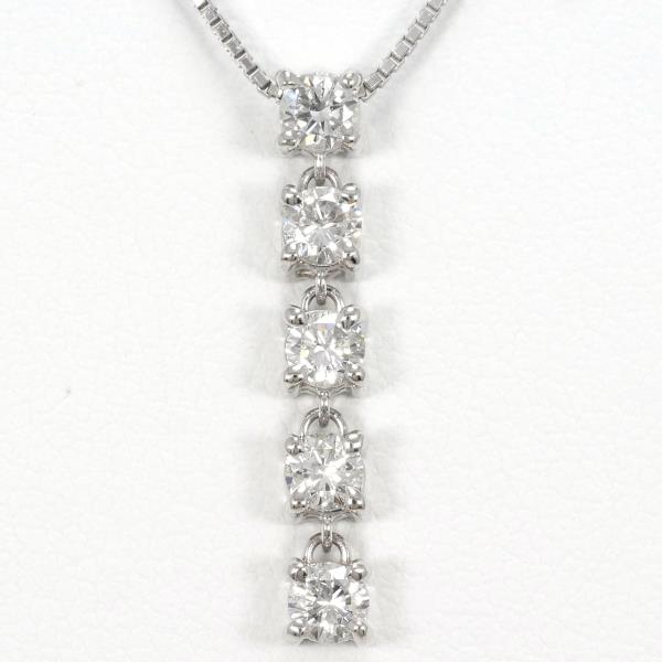 PT850 Platinum Diamond Necklace 0.49ct in Excellent Condition