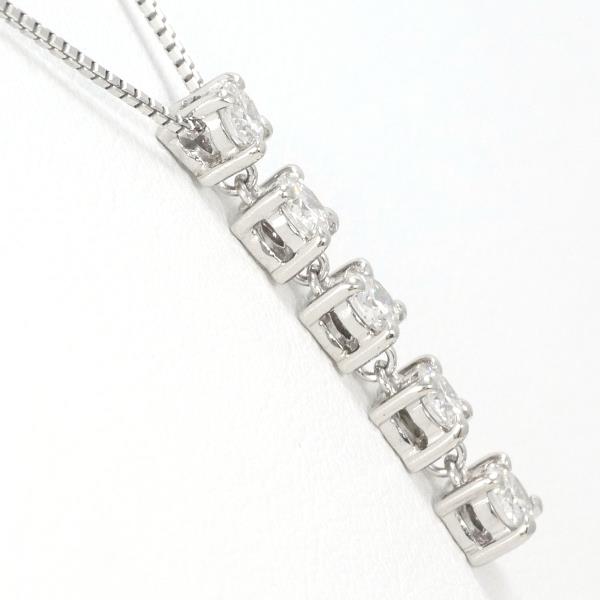 Platinum PT850 Necklace, approx. 45cm, with 0.49 ct Diamond for Ladies