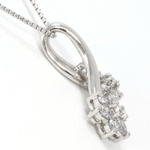 PT900 Platinum Necklace with 0.50 Diamond, Total weight approximately 4.6g, Length 40cm for Women