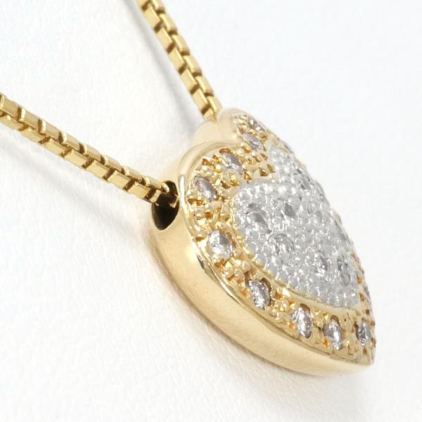 K18 Yellow Gold and White Gold Necklace with 0.24ct Diamonds, Total Weight Approx. 5.3g, Length Approx. 40cm