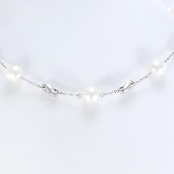 K18 White Gold Pearl Necklace 42cm in Great Condition