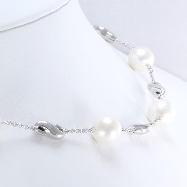 K18 White Gold Pearl Necklace 42cm in Great Condition