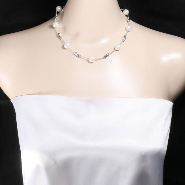 K18 White Gold Pearl Necklace 42cm in Great Condition