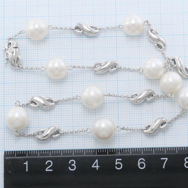 K18 White Gold Pearl Necklace 42cm in Great Condition