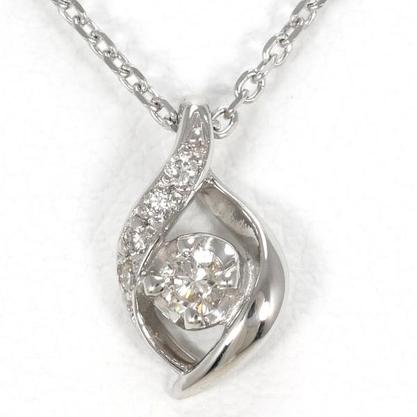 PT900 Platinum PT850 Necklace Diamond 0.05ct in Pristine Condition