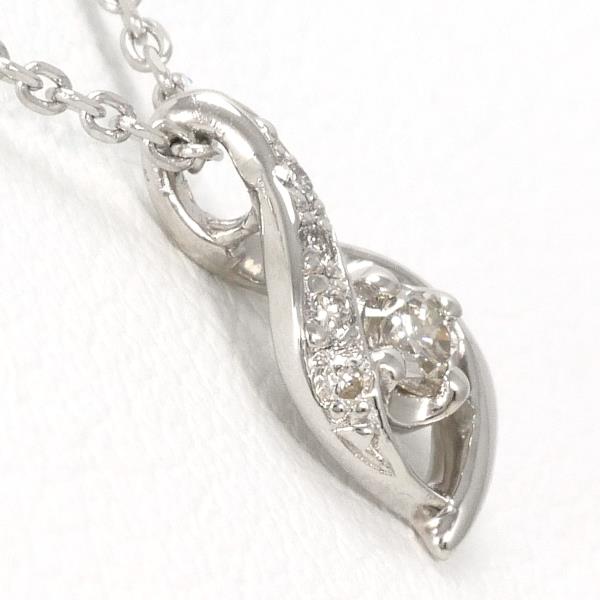 PT900 Platinum PT850 Necklace Diamond 0.05ct in Pristine Condition