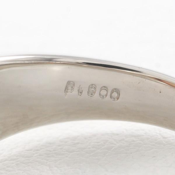 PT900 Platinum Ring with Coral, Size 11 in Excellent Condition