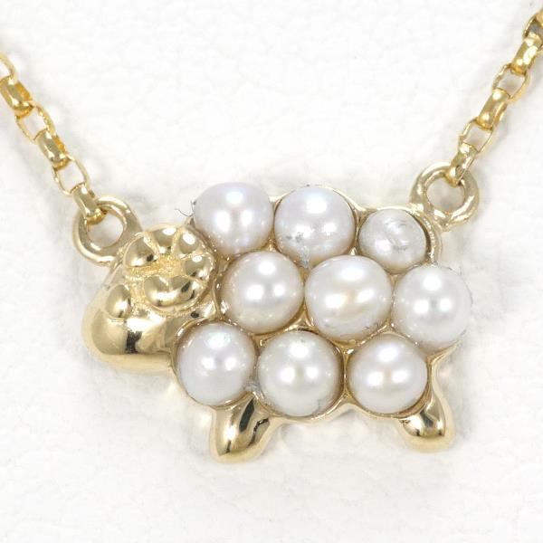 K10 Yellow Gold Pearl Necklace