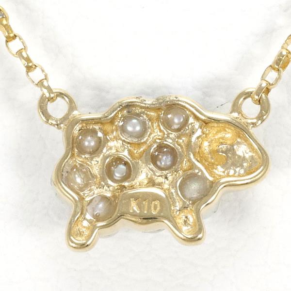 K10 Yellow Gold Pearl Necklace