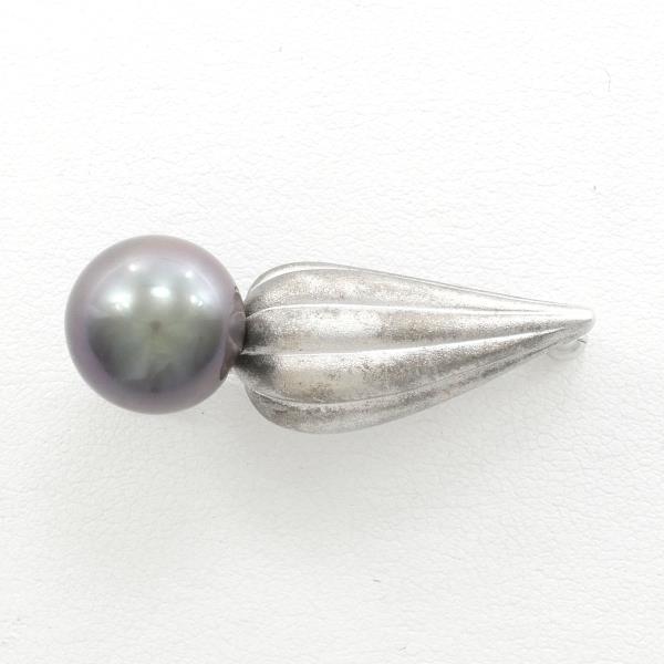 Silver Pearl Pendant Brooch in Excellent Condition