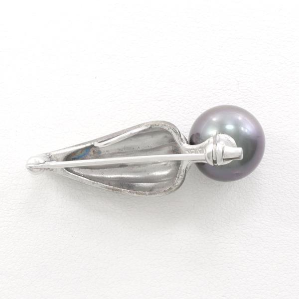 Silver Pearl Pendant Brooch in Excellent Condition