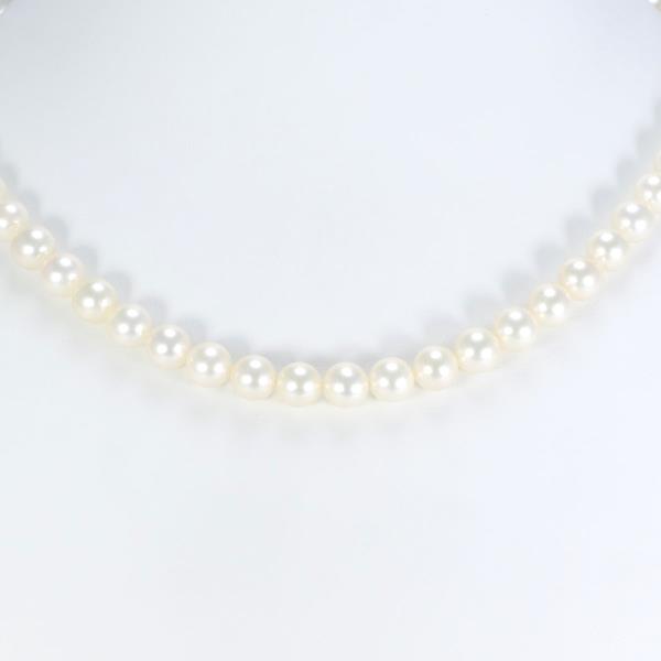 Silver Necklace with Akoya Pearls, 44cm, 33.0g in Great Condition