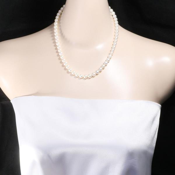 Silver Necklace with Akoya Pearls, 44cm, 33.0g in Great Condition