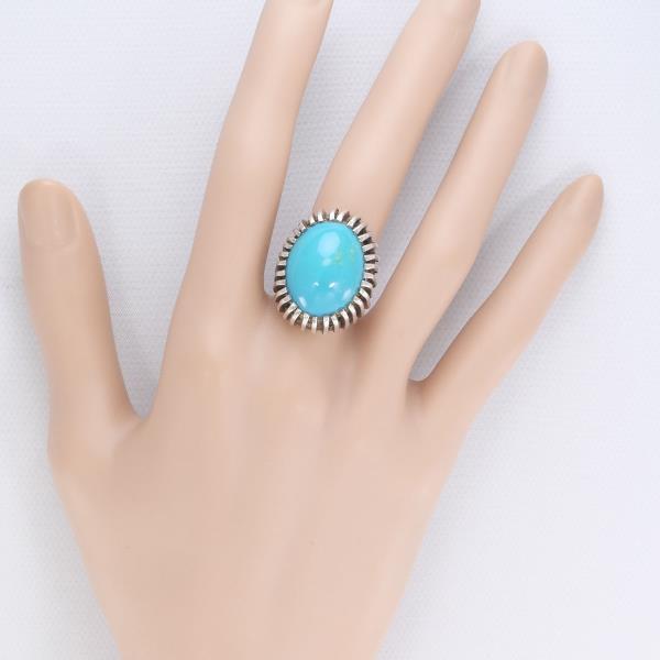 Silver Turquoise Ring Size 9 in Great Condition