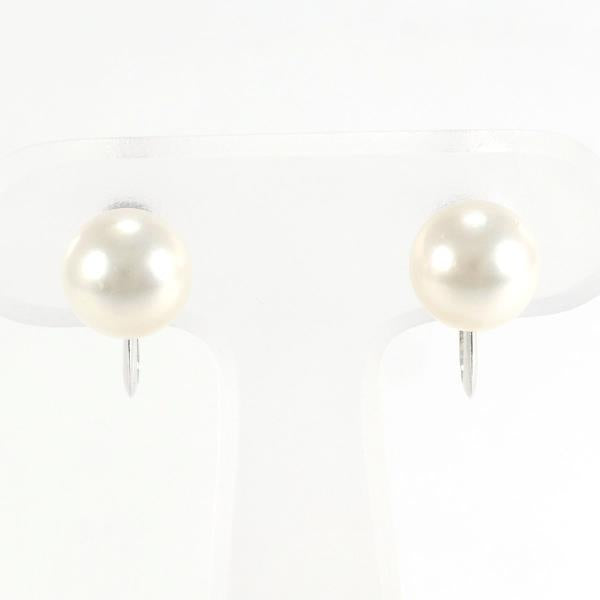 Silver Pearl Earrings Clip-On in Great Condition