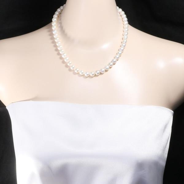 Silver Necklace with Akoya Pearls, 46cm, 41g in Great Condition