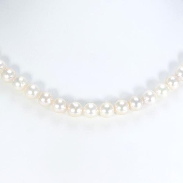 Silver Necklace with Akoya Pearls, 46cm, 41g in Great Condition