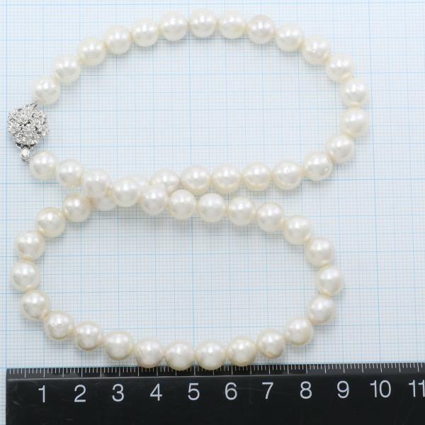 Silver Necklace with Akoya Pearls, 46cm, 41g in Great Condition