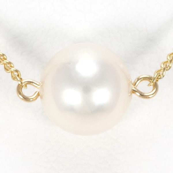 K18 Yellow Gold Pearl Necklace in Excellent Condition