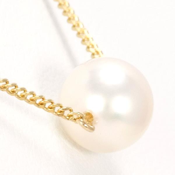 K18 Yellow Gold Pearl Necklace in Excellent Condition