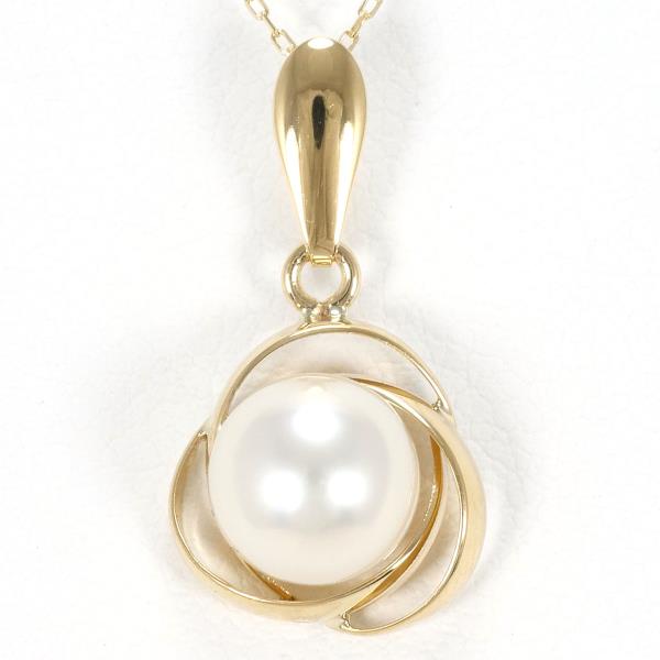 K18 Yellow Gold Pearl Necklace in Pristine Condition